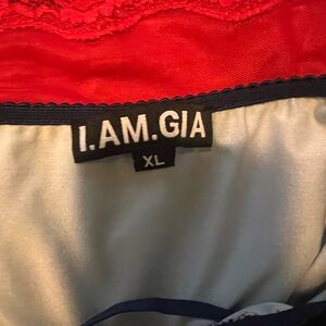 I.AM.GIA Vibrant Red and Black Top
